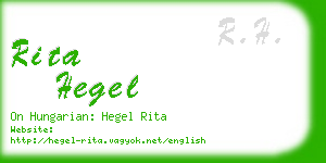 rita hegel business card